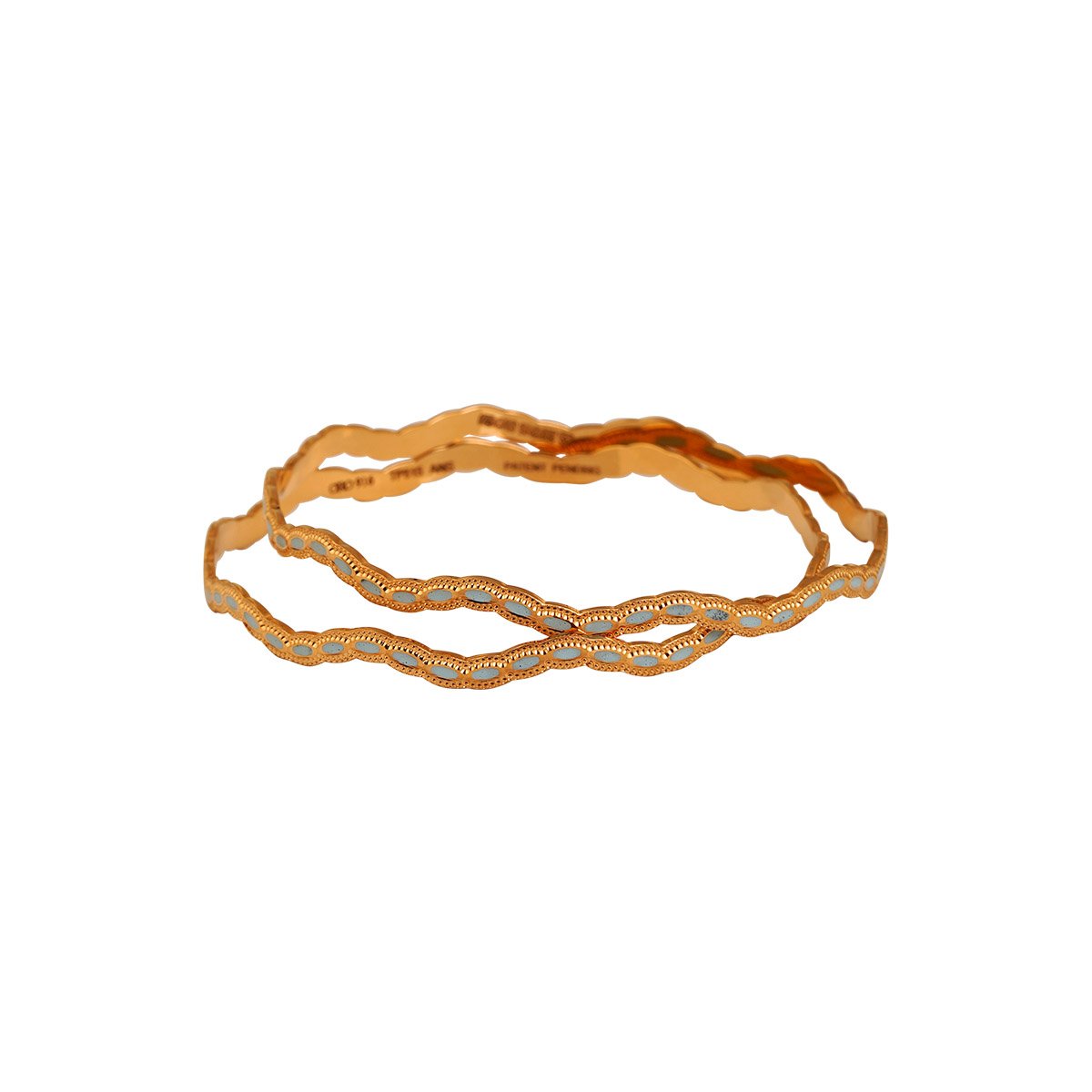 Laser Cutting Enamel Bangles Set of 2