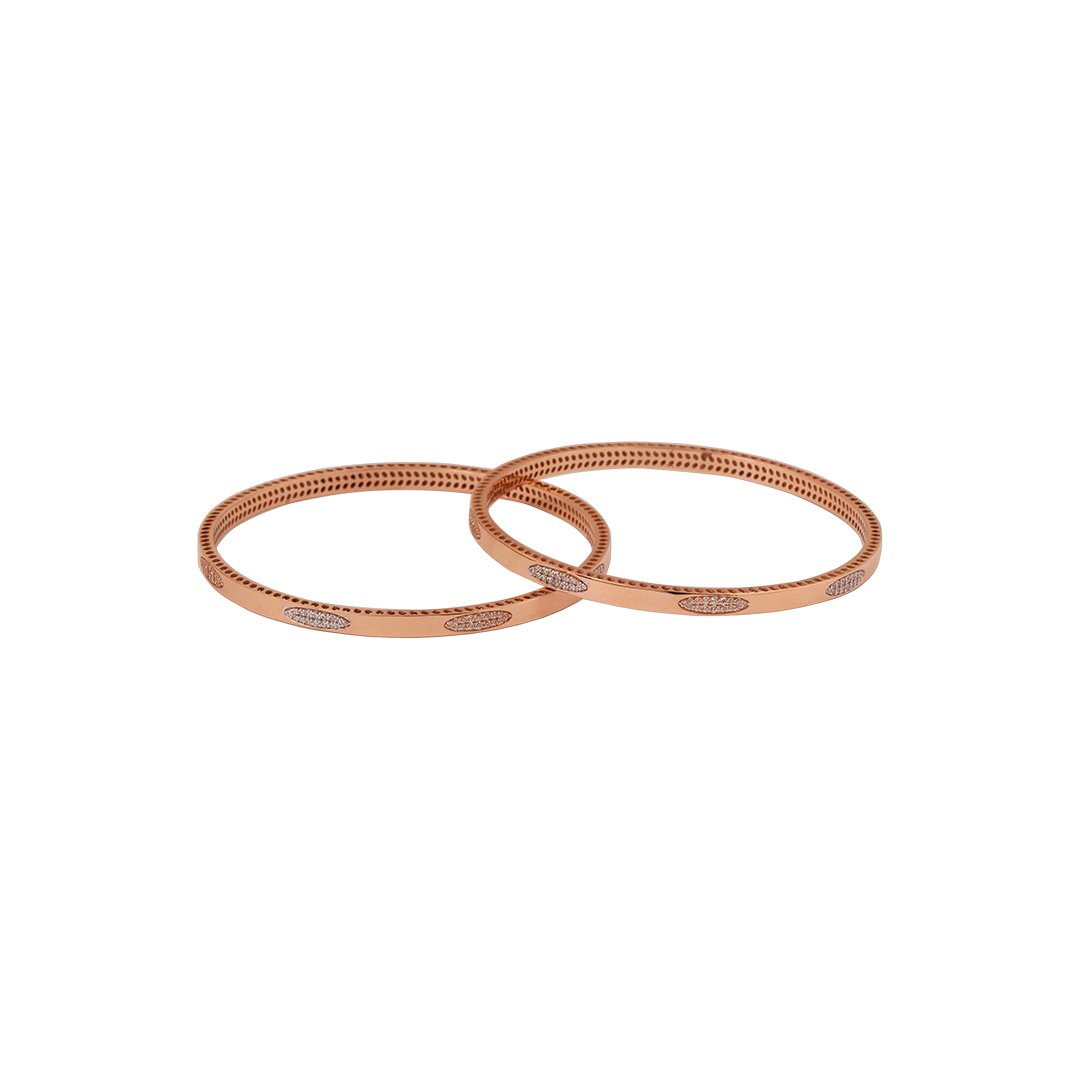 18kt rose gold stone bangle