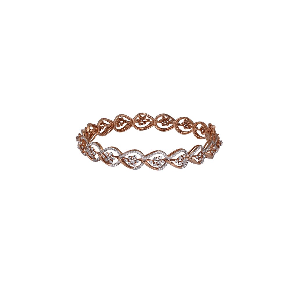 Diamond bangle open setting 18kt