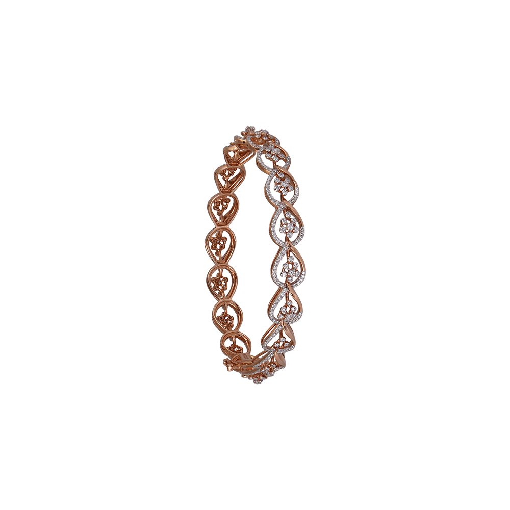 Diamond bangle open setting 18kt