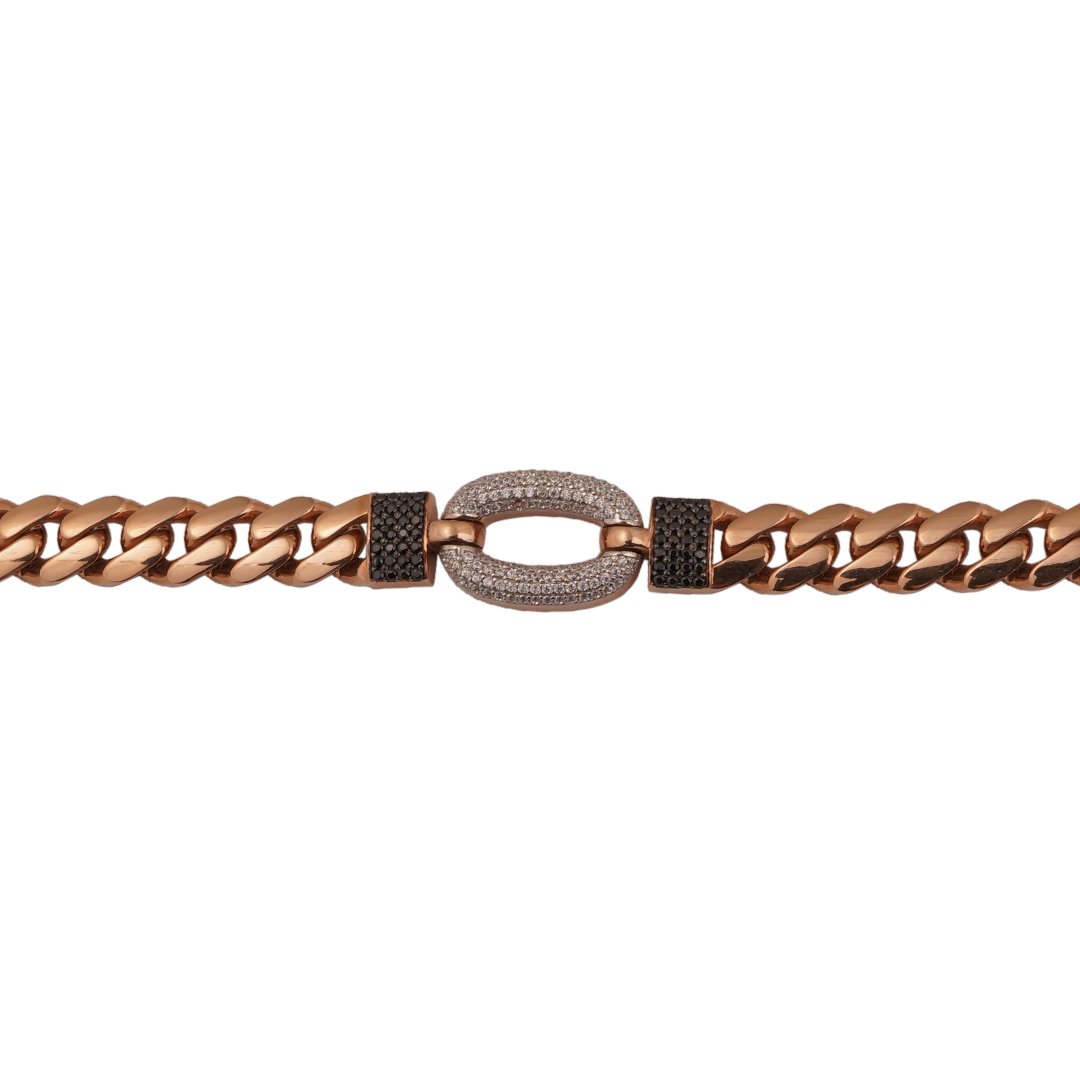 18kt rose gold stone bracelet
