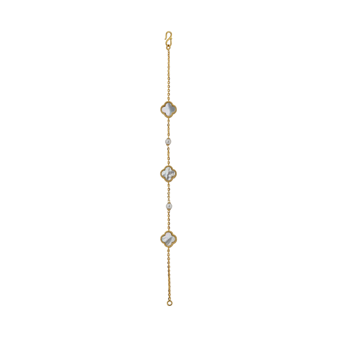 14KT Pearl Chain Bracelet
