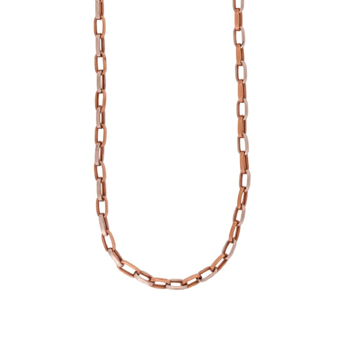 18kt Rose Gold Rhodium Chain