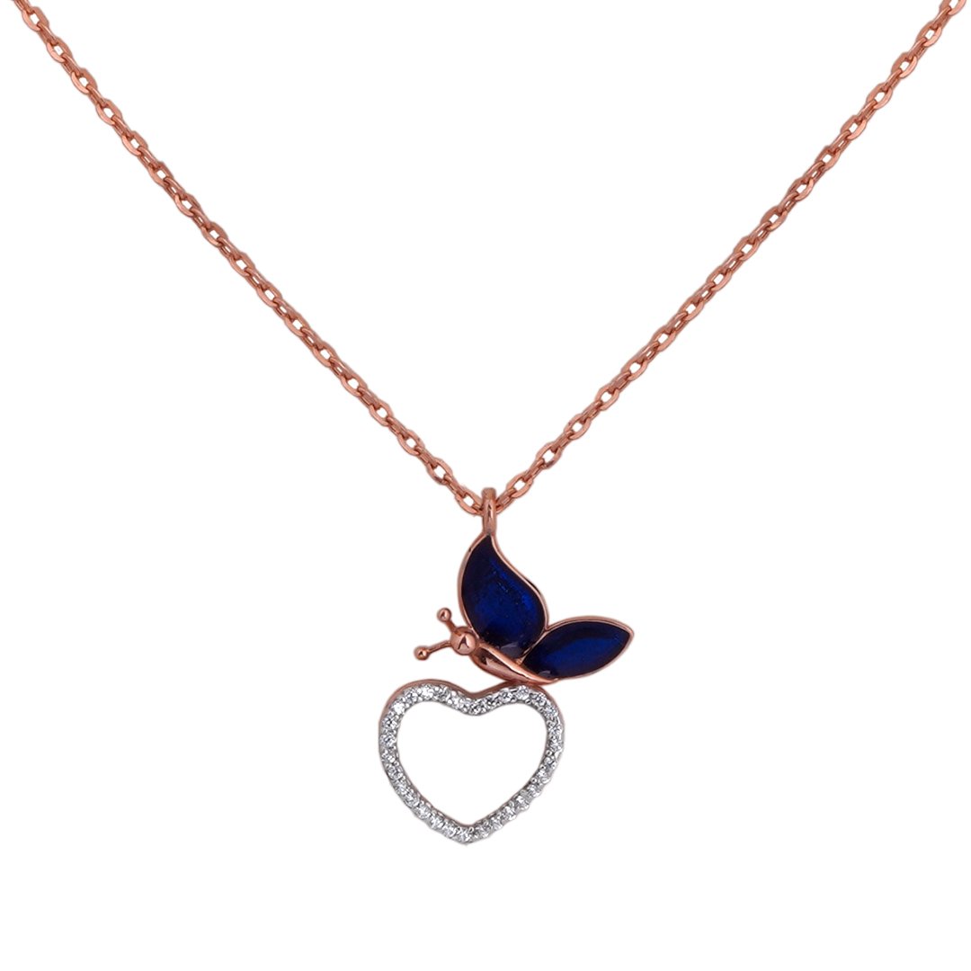 18kt Rose Gold Pendant chain set