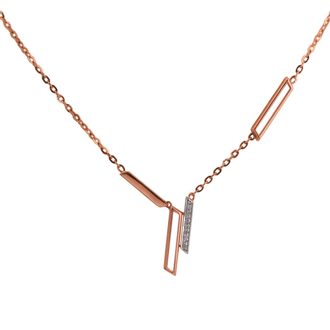 18kt Rose Gold Pendant chain set