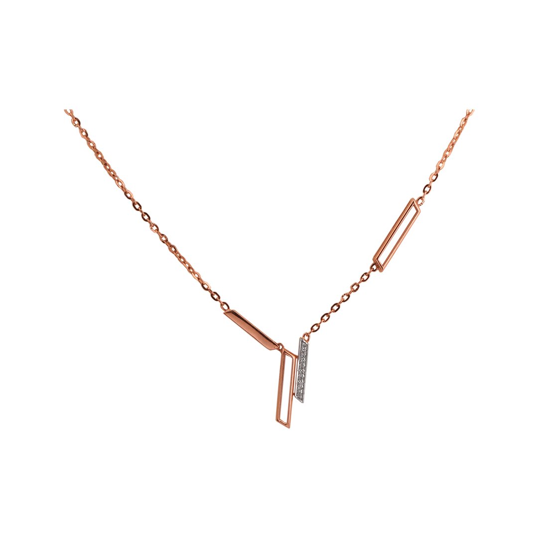 18kt Rose Gold Pendant chain set