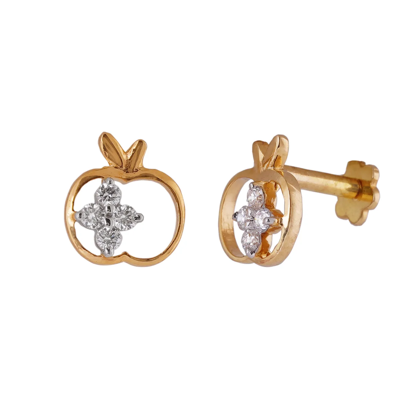Apple Diamond Stud