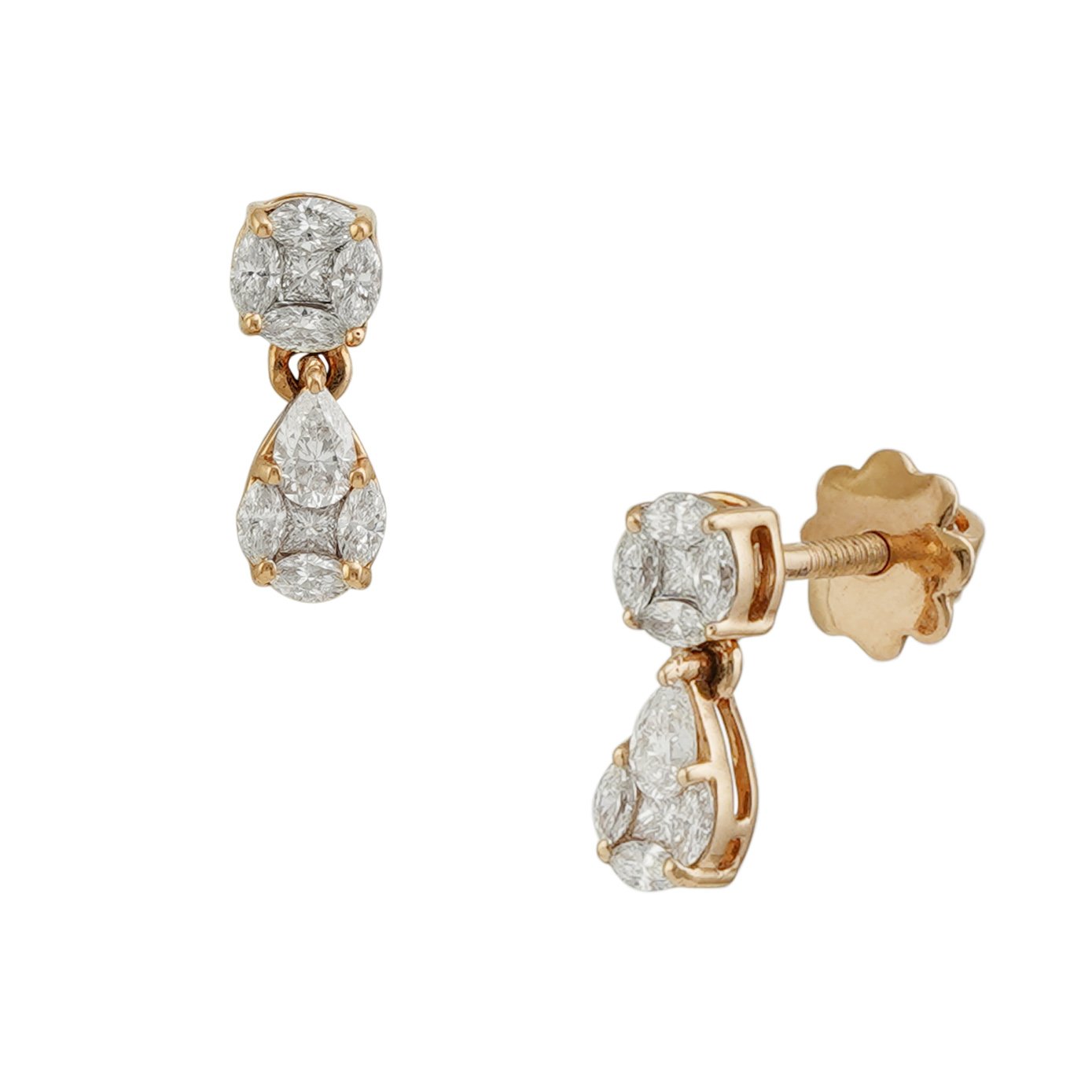Diamond Earring Open Set 18k