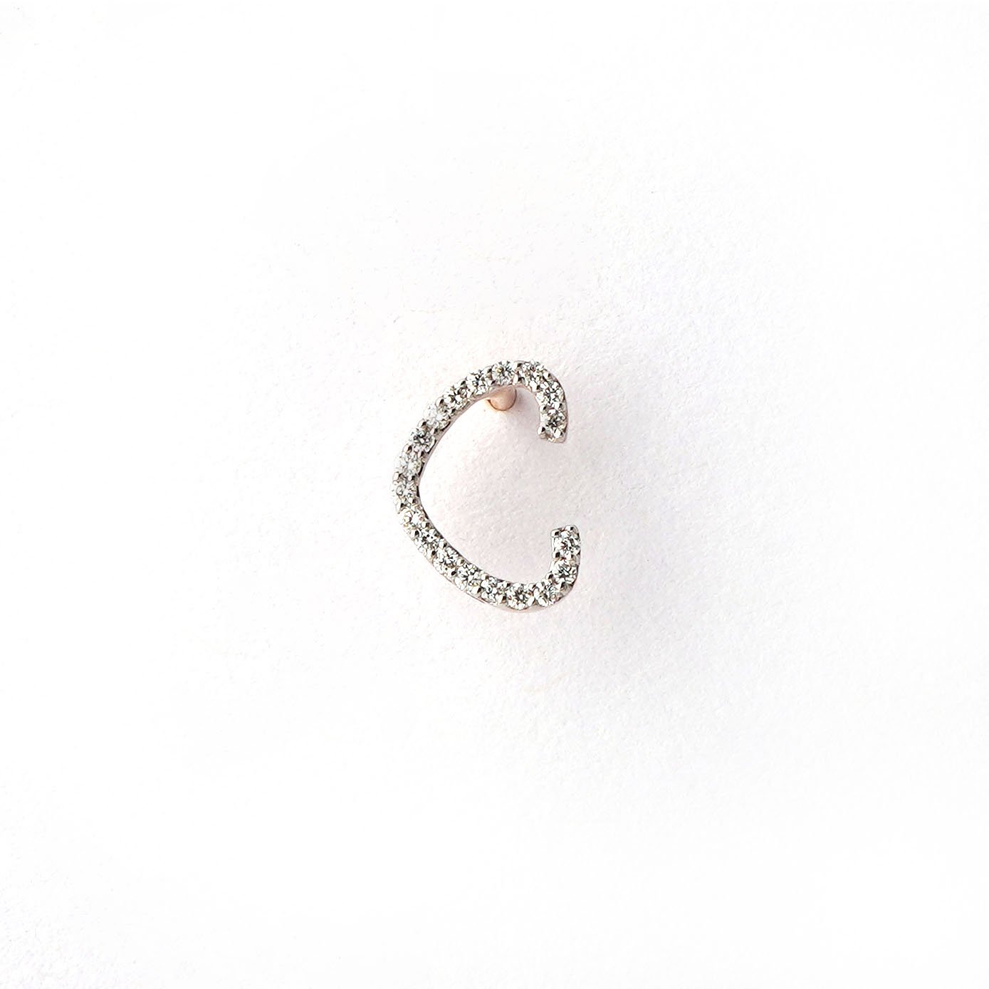 Diamond Earring Openset 18kt