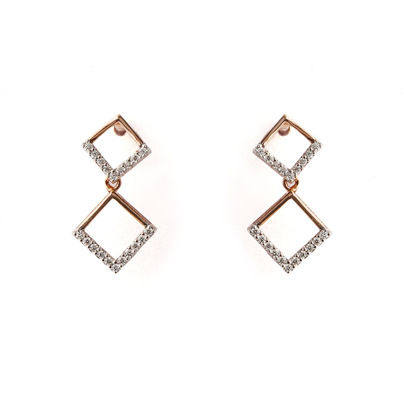Diamond Earring Openset 18kt