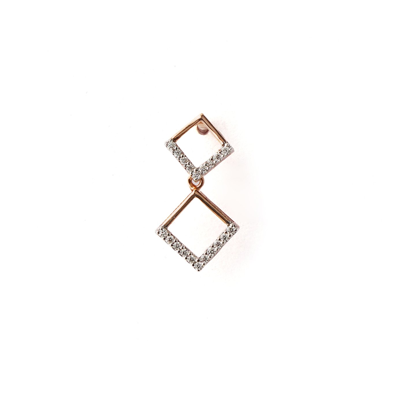 Diamond Earring Openset 18kt
