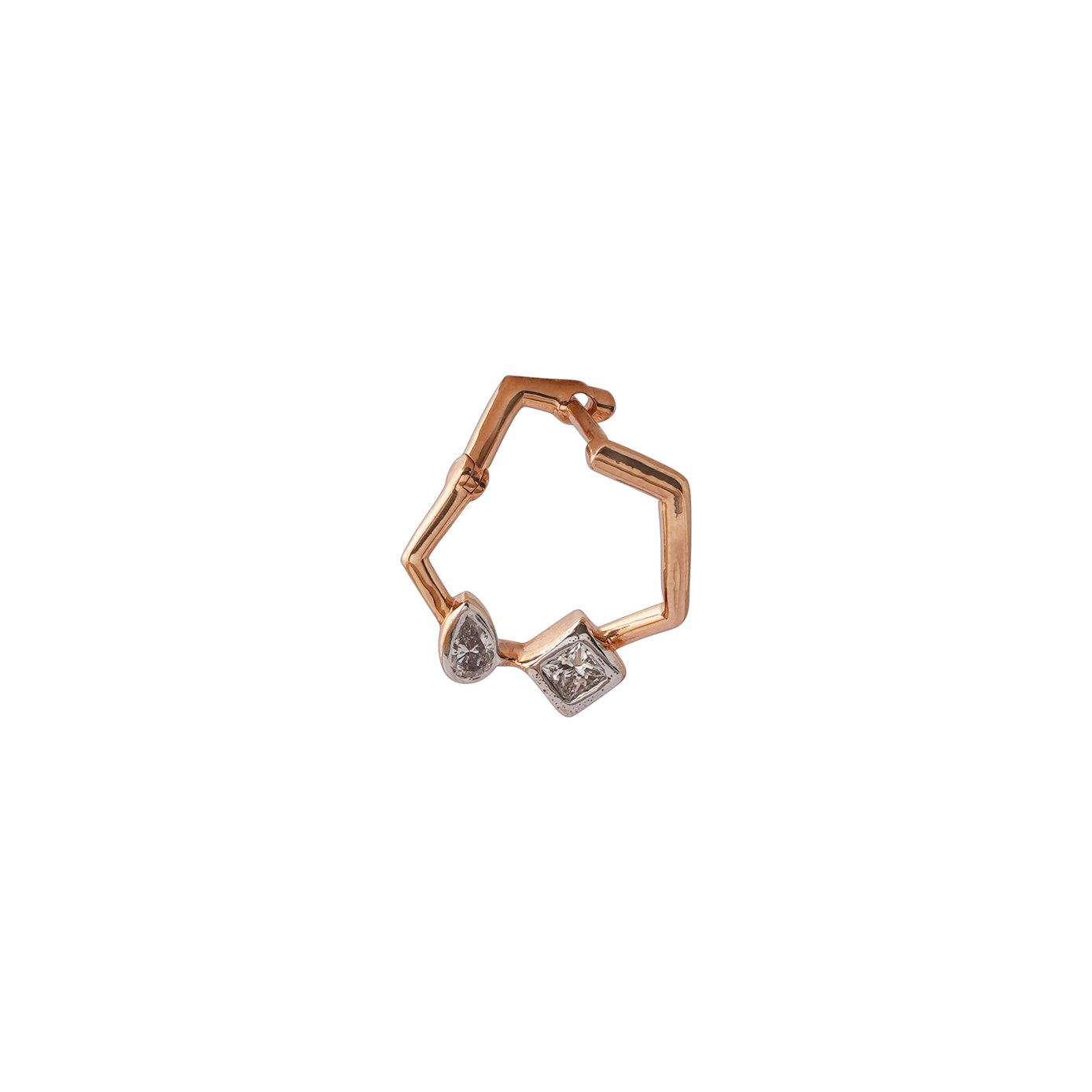 Diamond Earring Openset 18kt