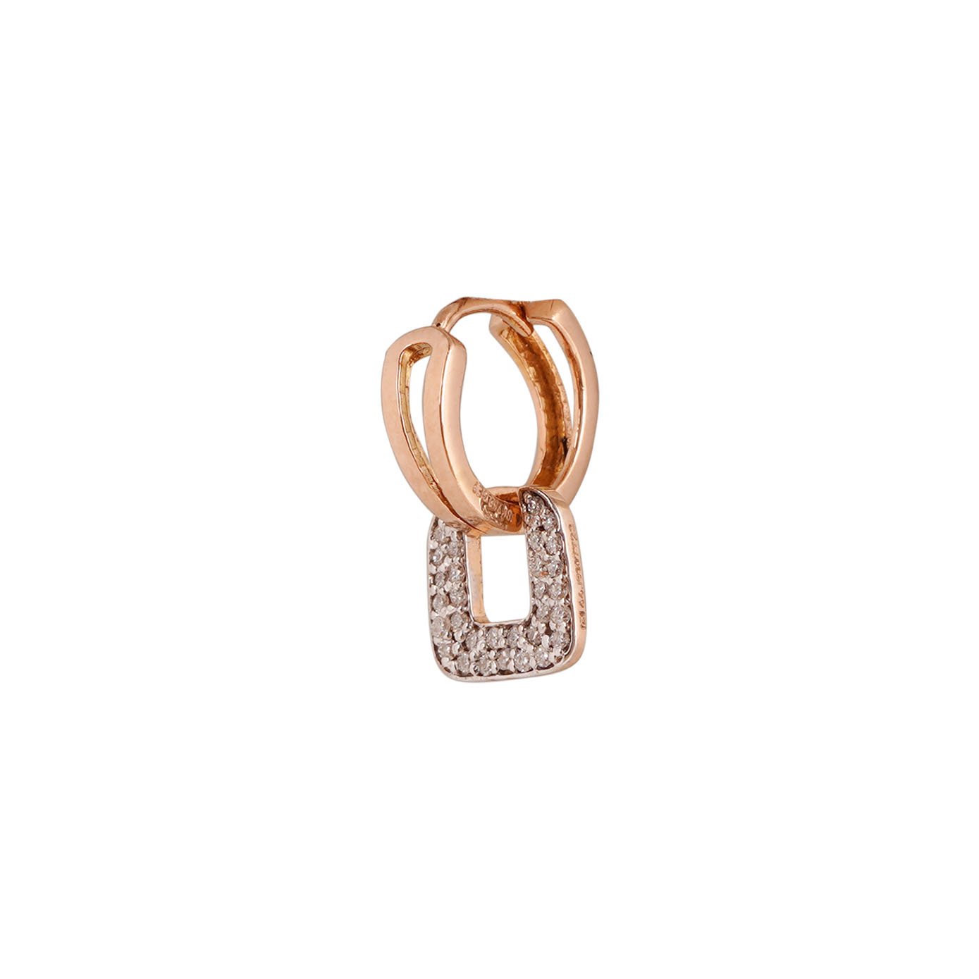 Diamond Baby Ear Ring Open setting 18kt