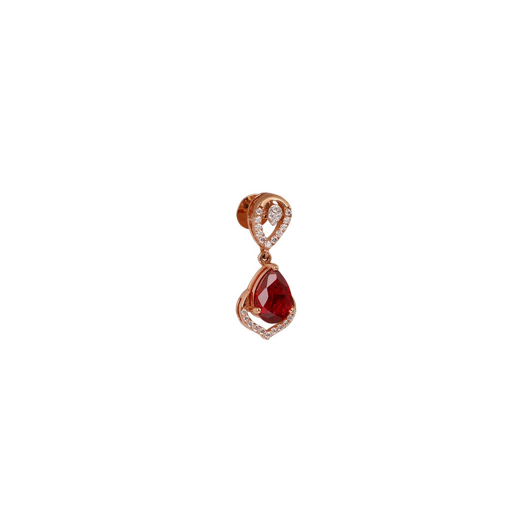 Diamond Earring Openset 18kt