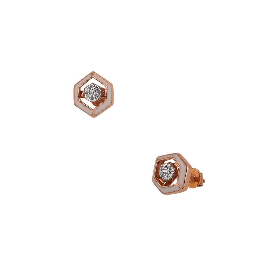 18kt rose gold matching eartops