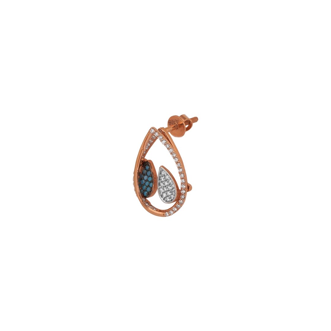 18kt Rose Gold Stone Earrings