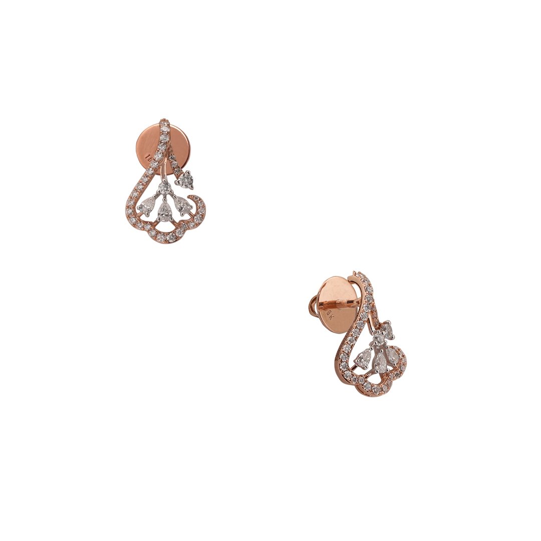 Diamond Earring Open Setting 18kt