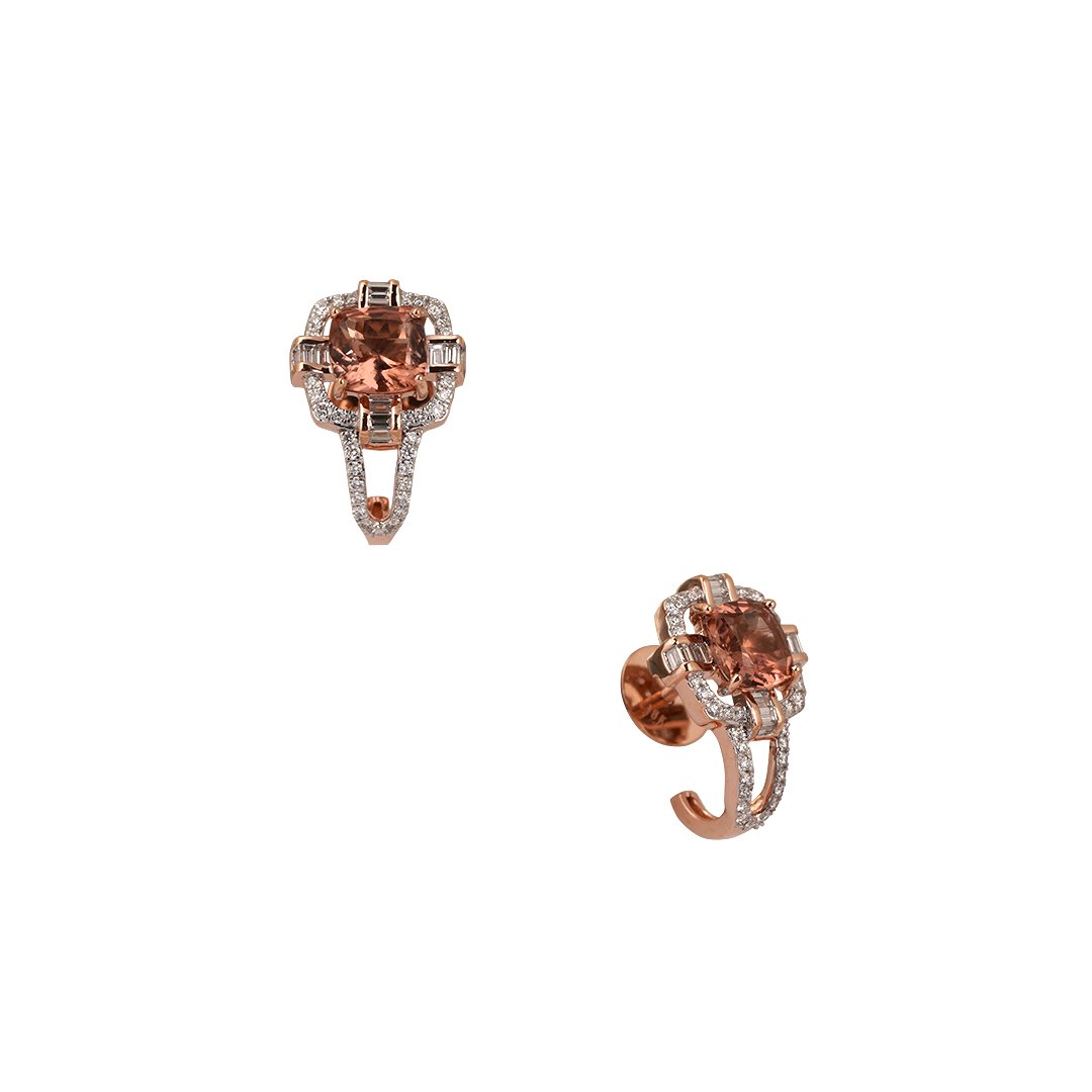 Diamond Earring Open Setting 18kt