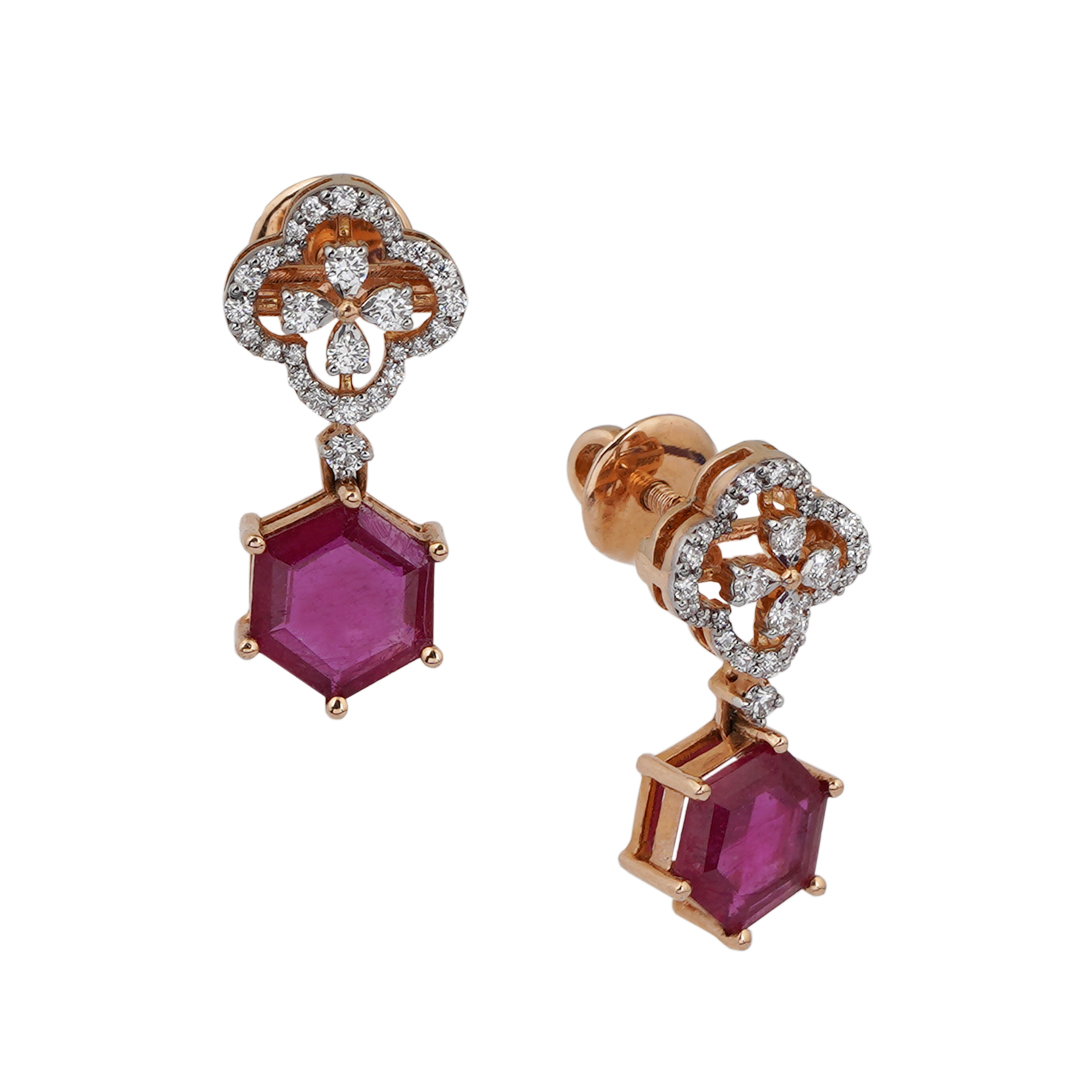 Diamond Earring Open setting