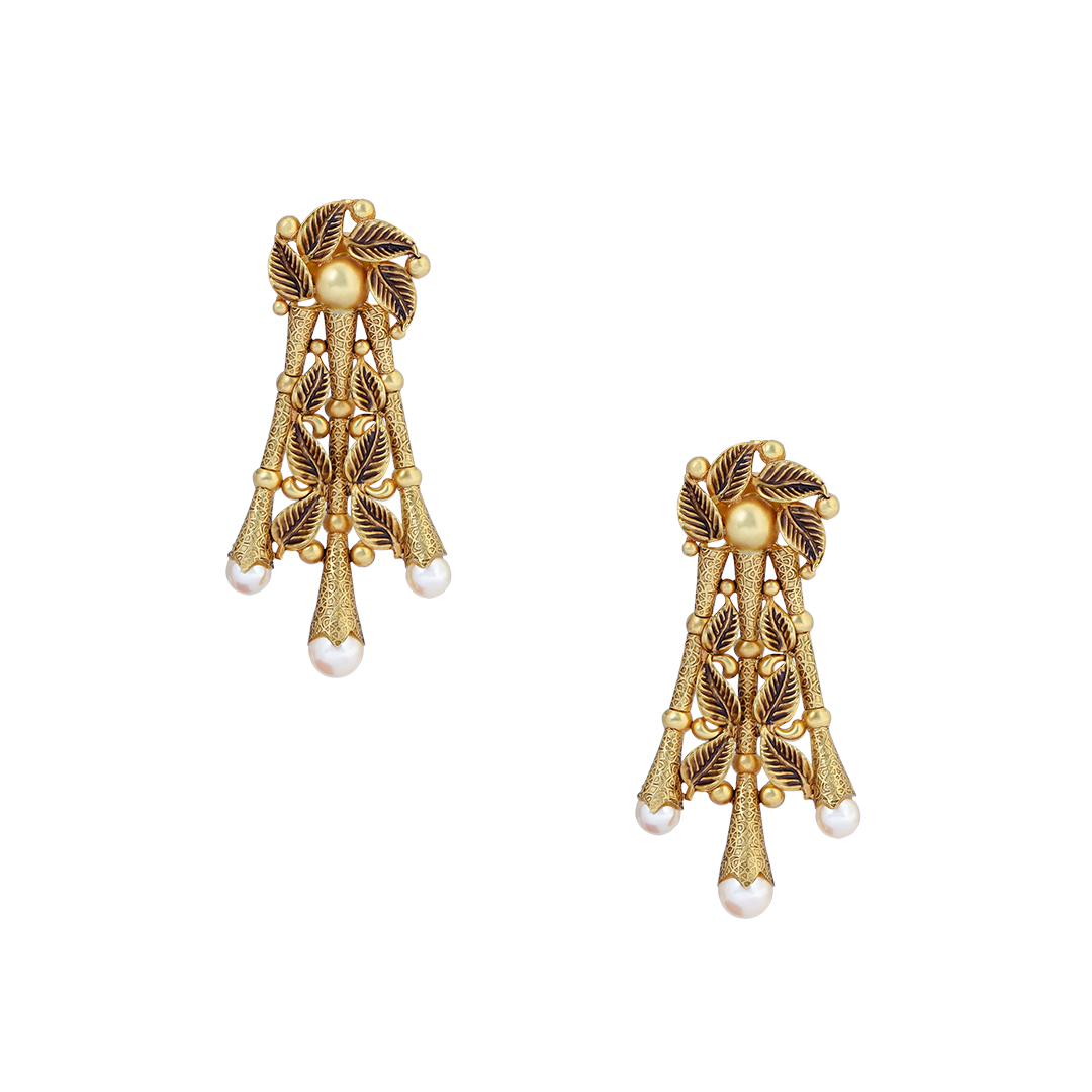 Designer Antique Earrings With Pearls