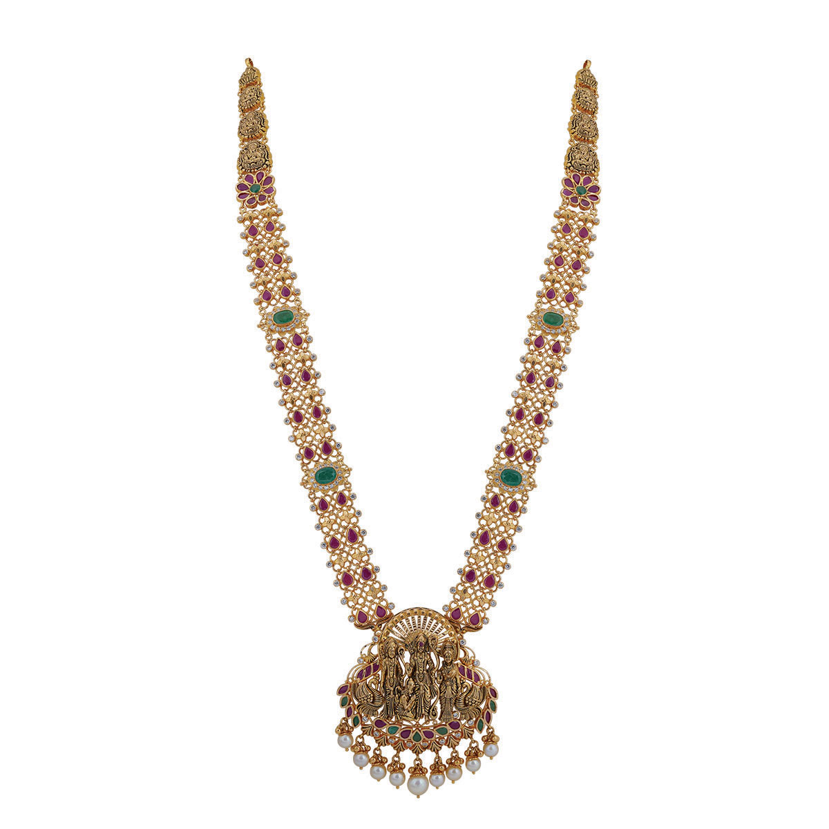Gold Ruby Emerald Zircon Ram Darbar Haram