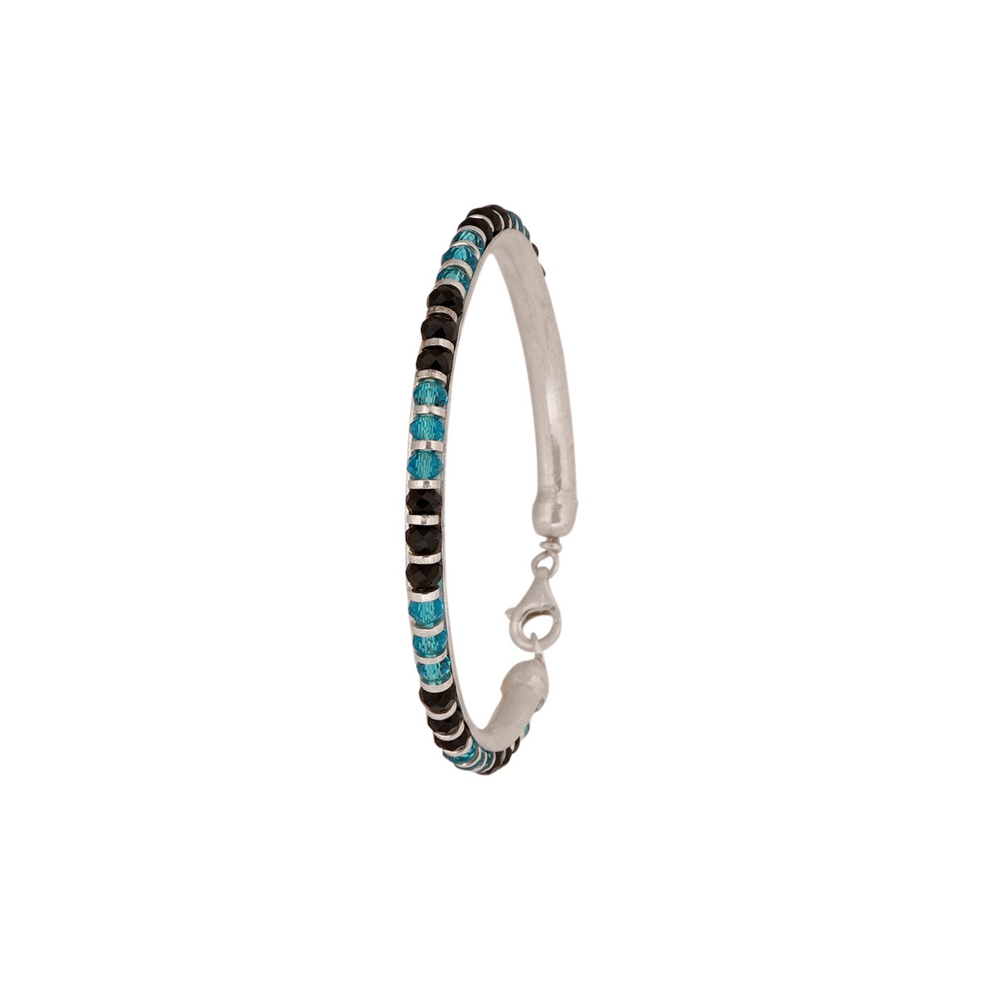 Blue Black Beads Kada
