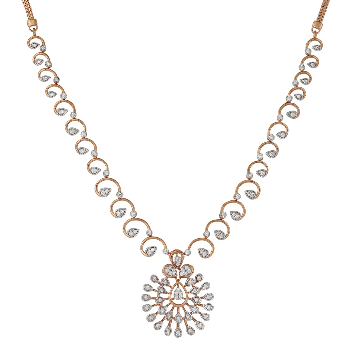 Luster - Rose Gold and Diamond Necklace