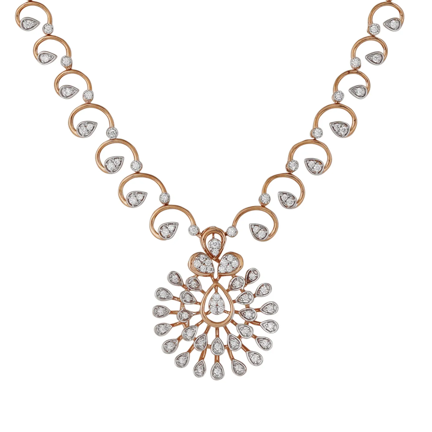 Luster - Rose Gold and Diamond Necklace