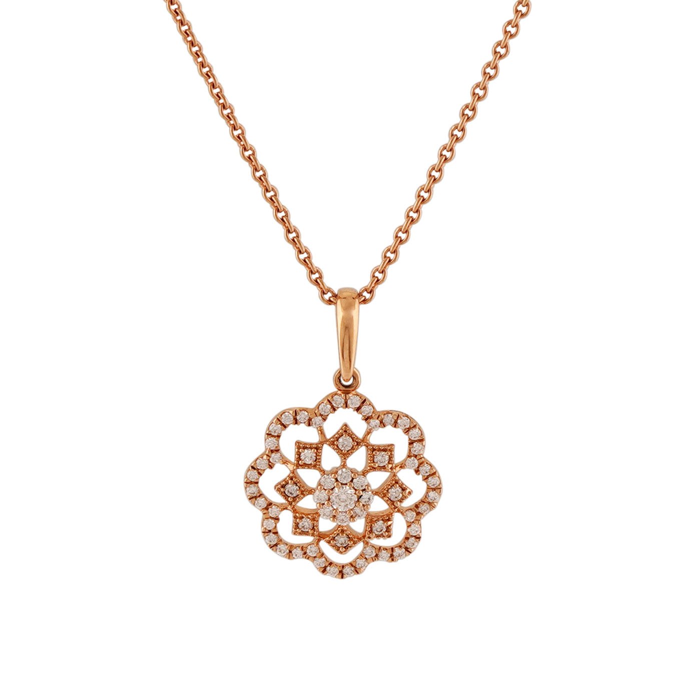Diamond Pendant Open Set 18kt