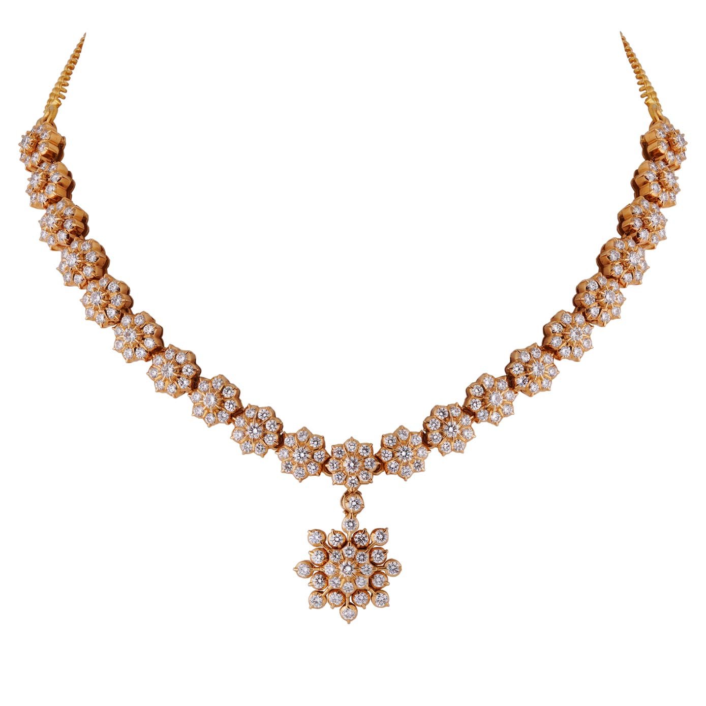 Diamond Necklace Close set 22kt