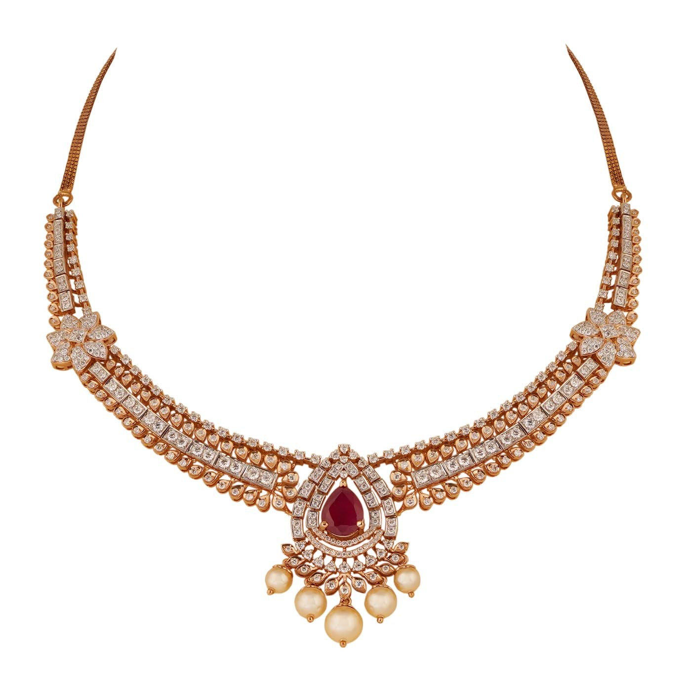 Diamond Necklace Open setting 18kt