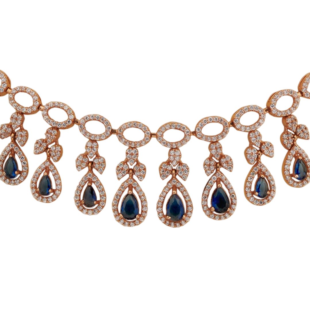 18kt rose gold stone necklace