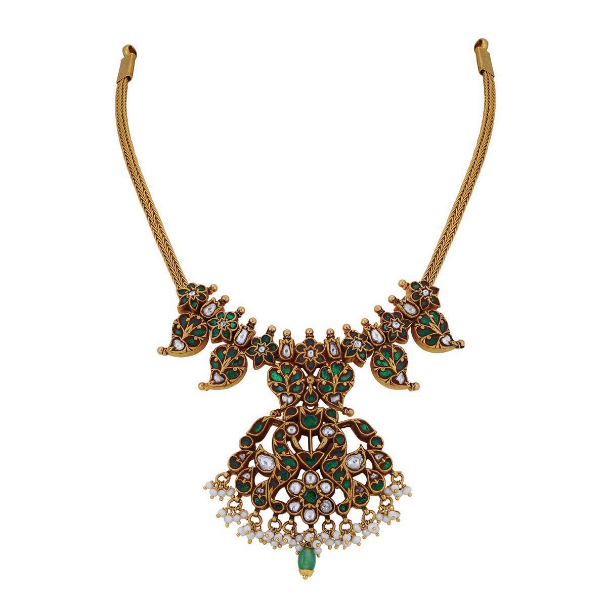 Gold Antique Kundan Necklace