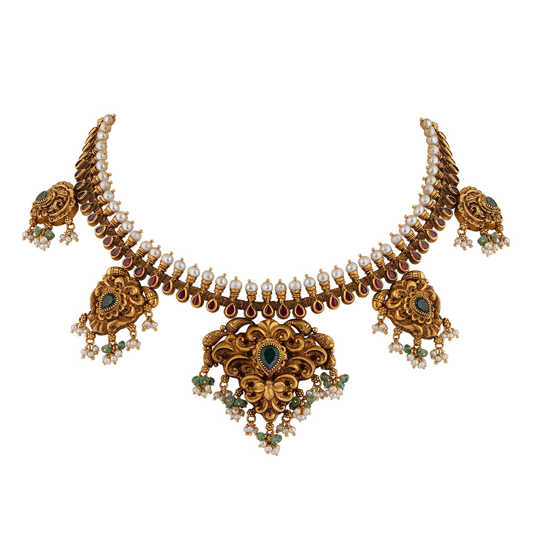 Gold Antique Nakshi Necklace
