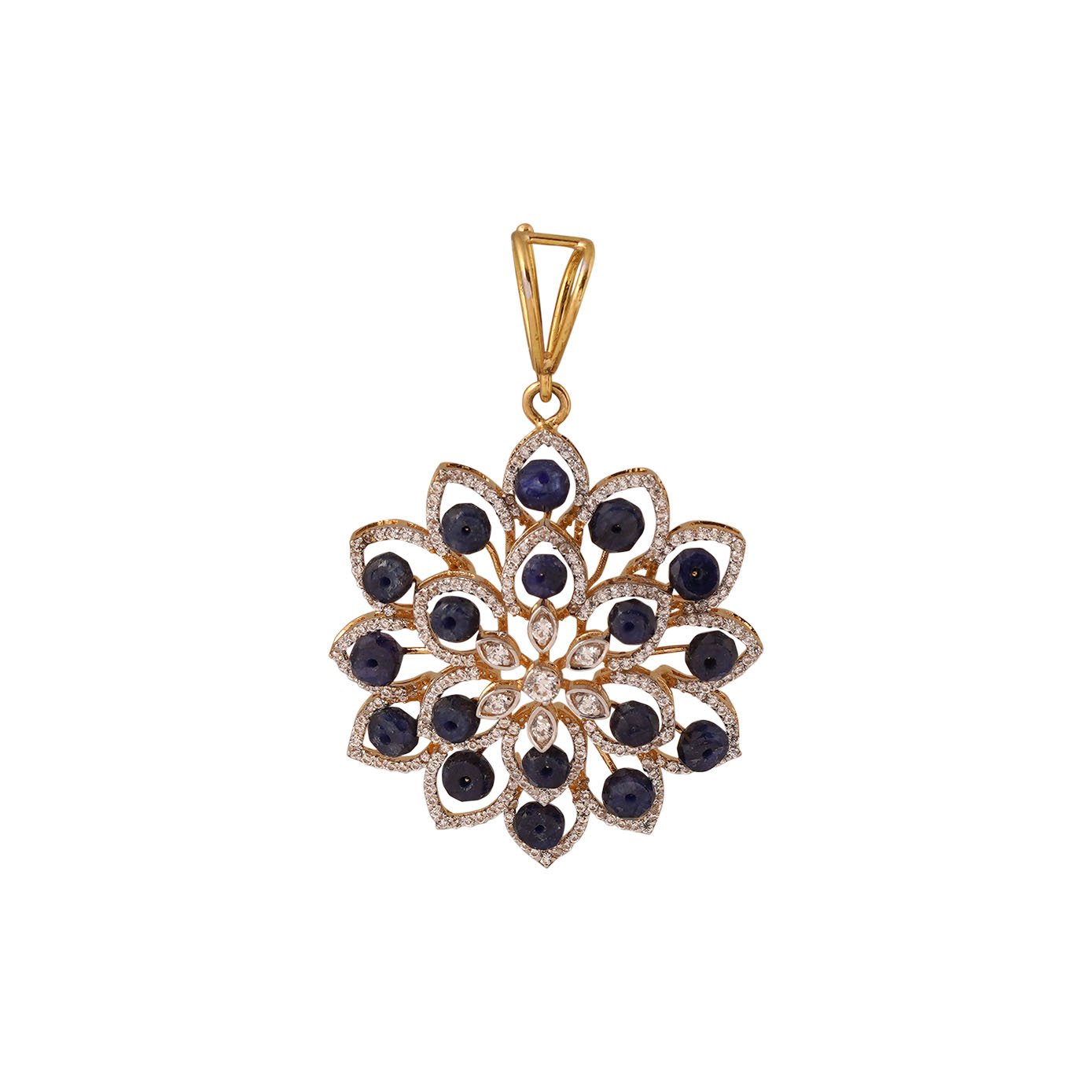 18kt Yellow Gold Pendant Set with Matching Earrings