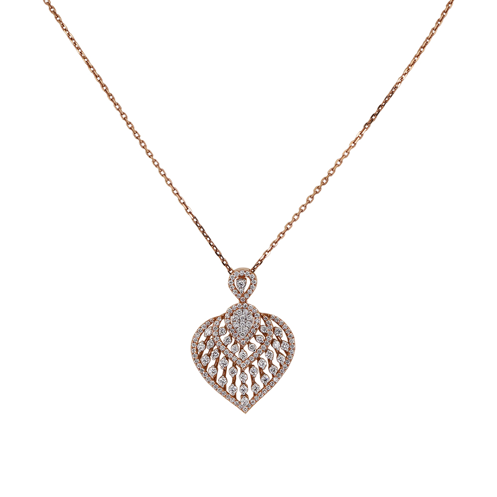 Diamond Pendant Chain Open Setting 18kt
