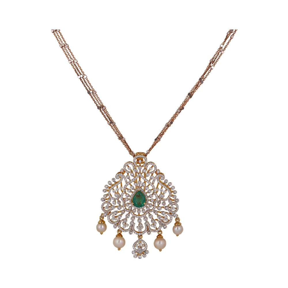 Diamond Pendant 18kt Open Setting