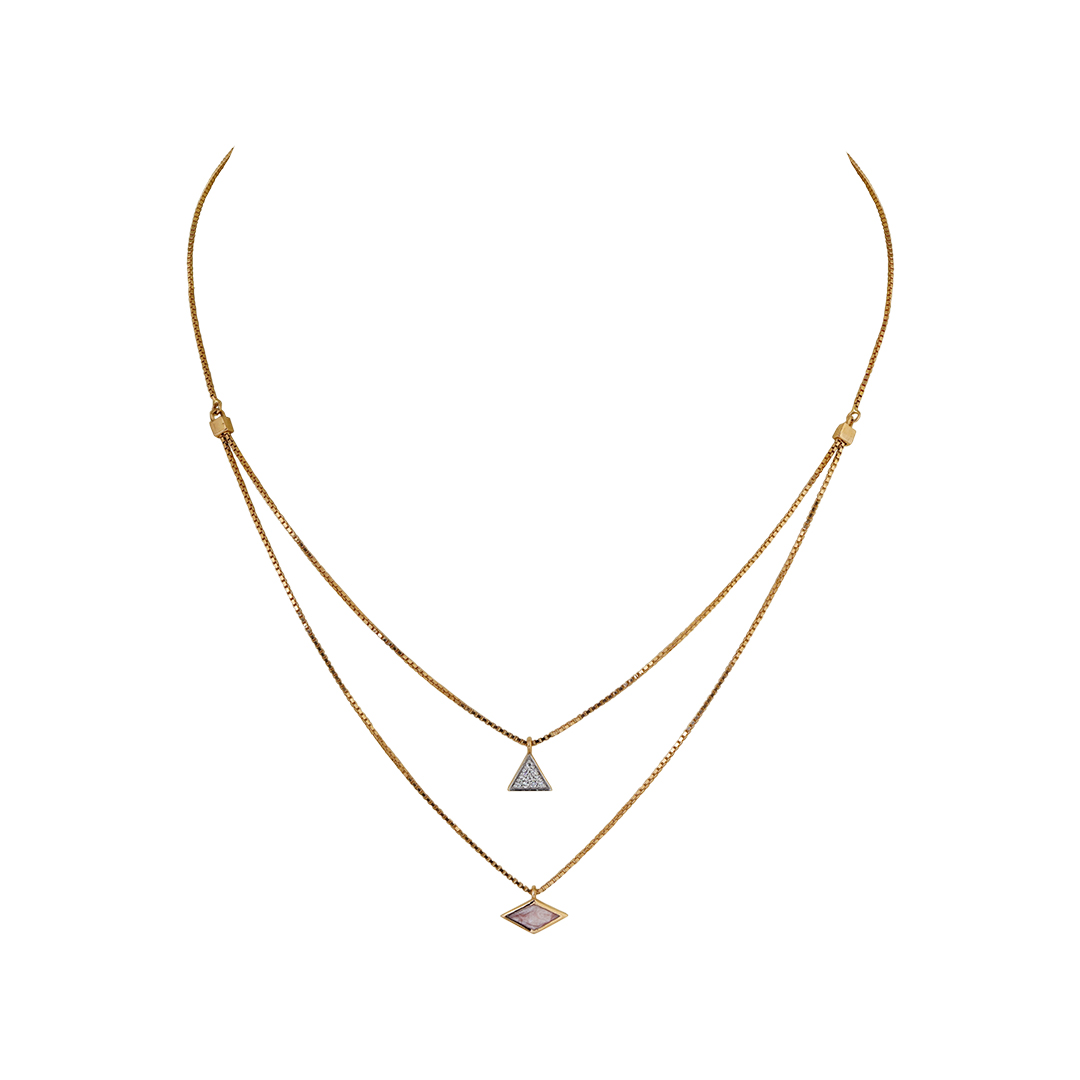 18kt Rose Gold Pendant Chain Set