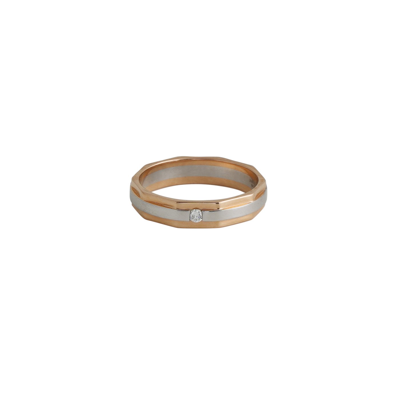 Platinum Diamond Ring with Gold