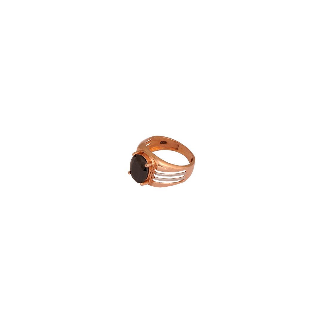 18kt rose gold gents stone ring