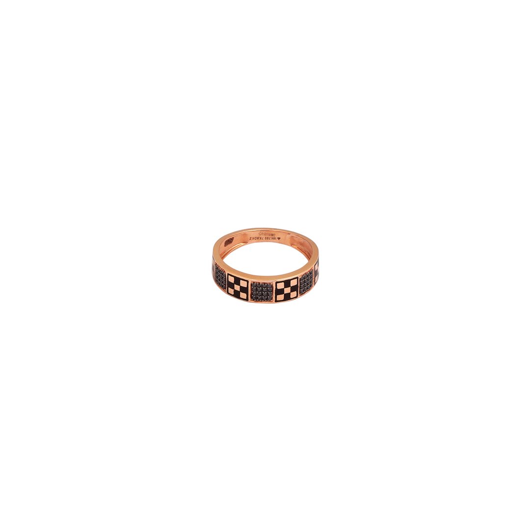 18kt rose gold gents stone rings