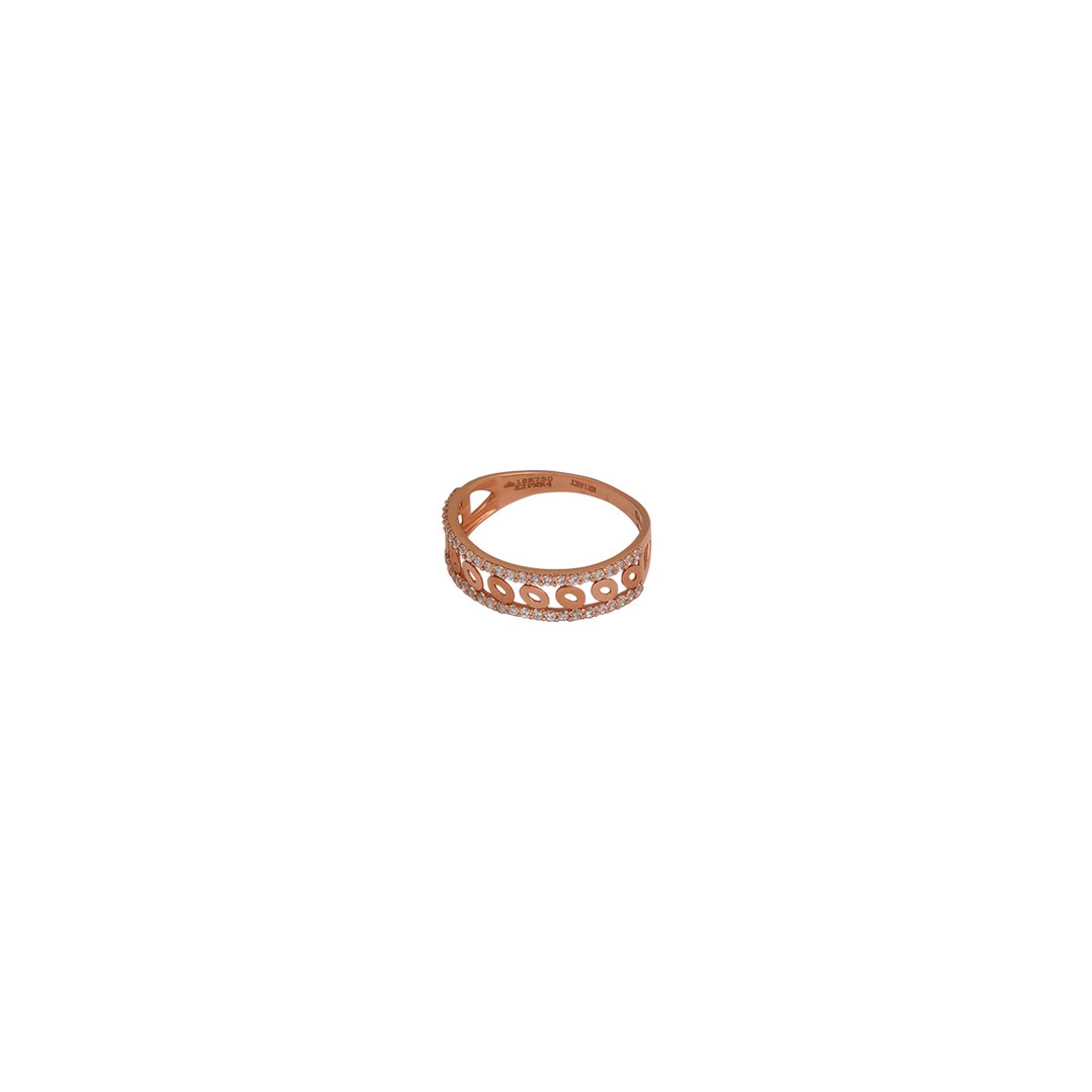 18kt rose gold lady's stone ring