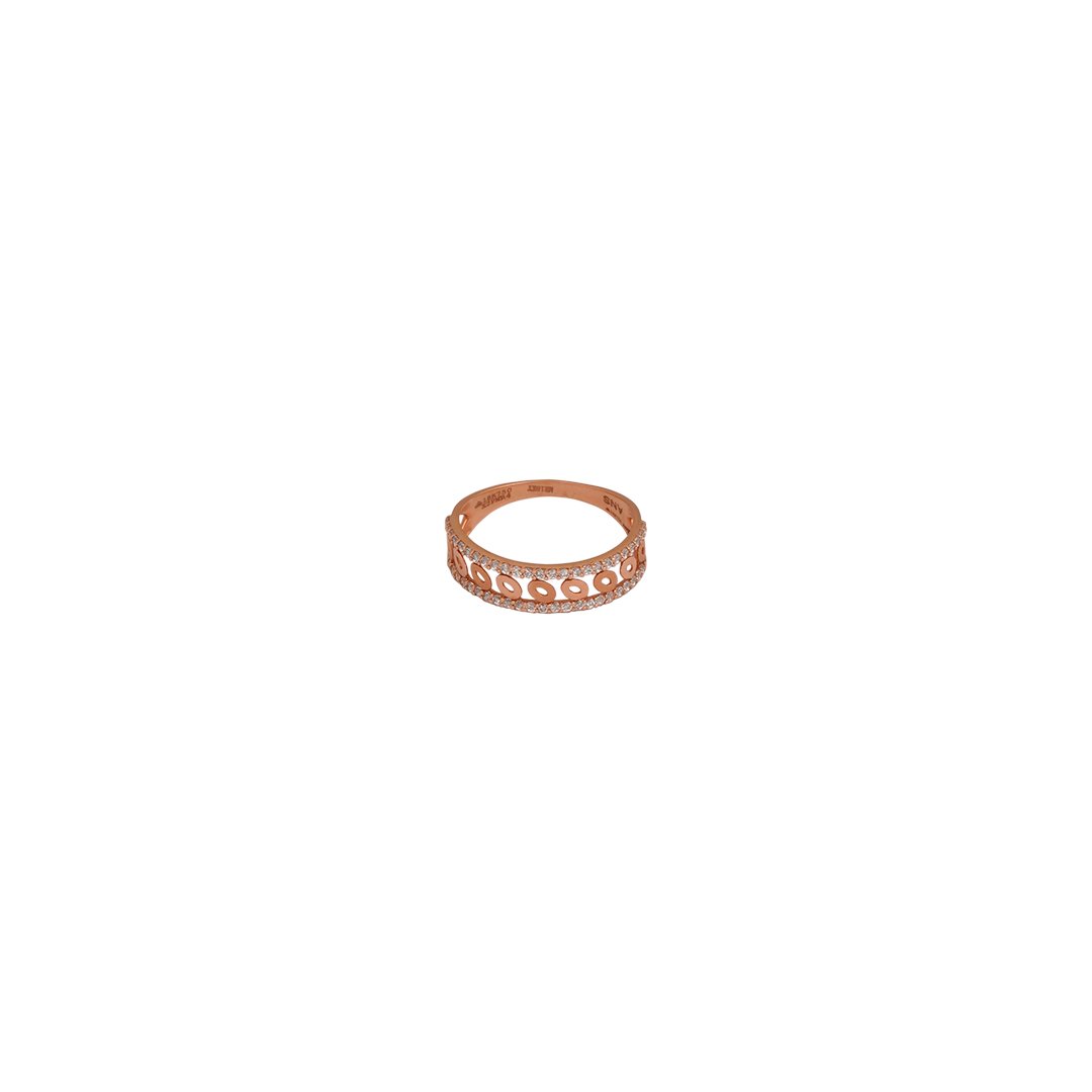 18kt rose gold lady's stone ring