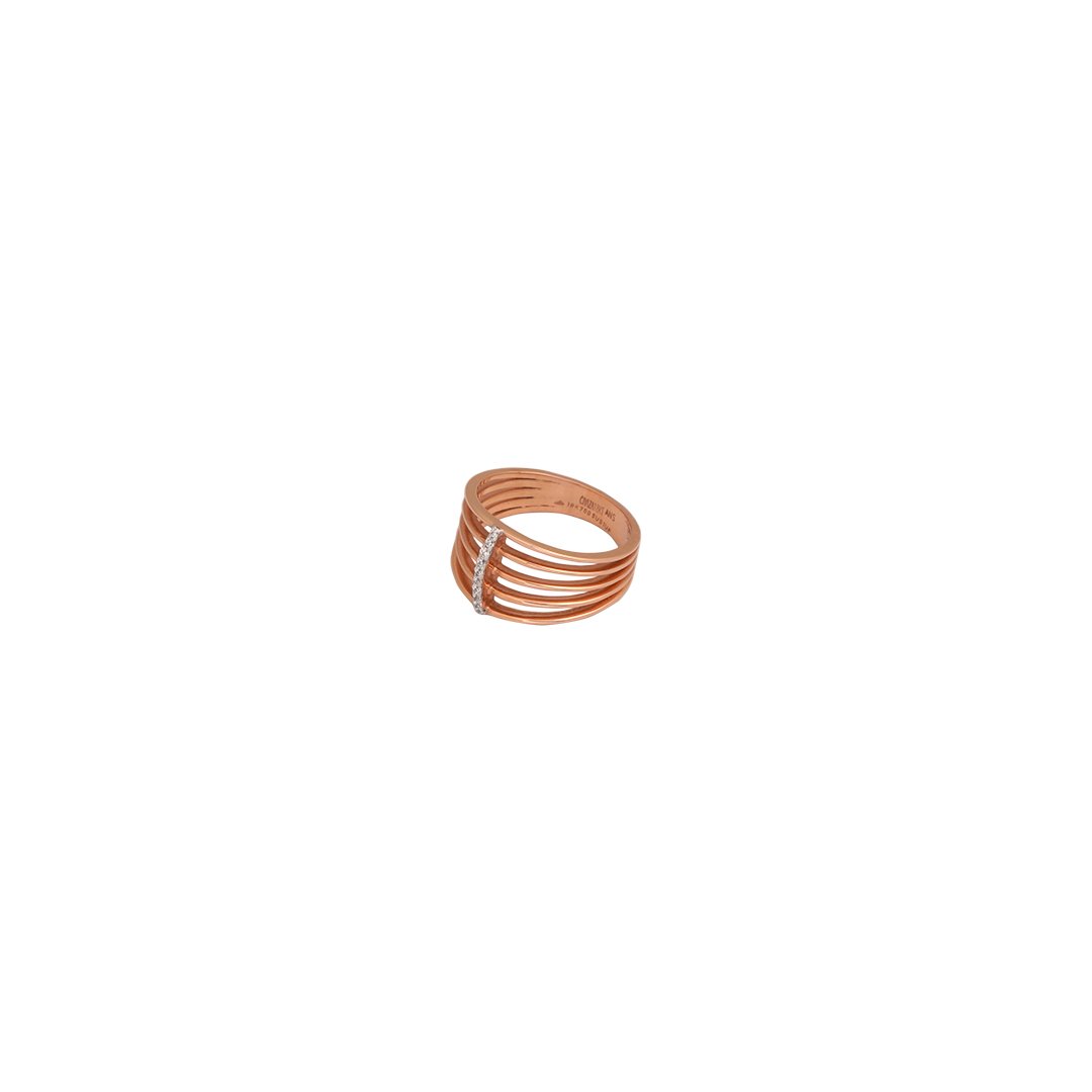 18kt rose gold lady's stone ring
