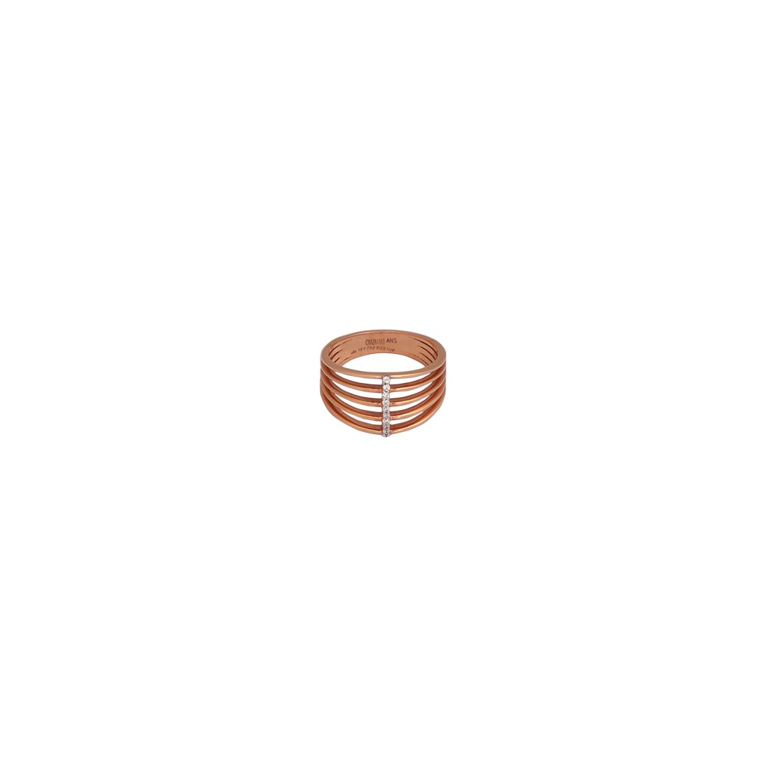 18kt rose gold lady's stone ring