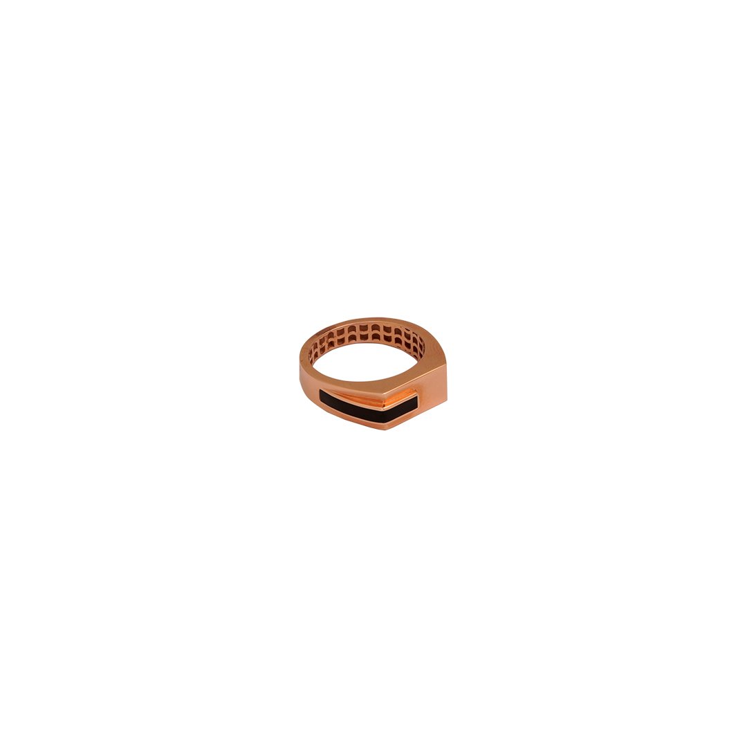 18kt Rose Gold Gents Stone Ring