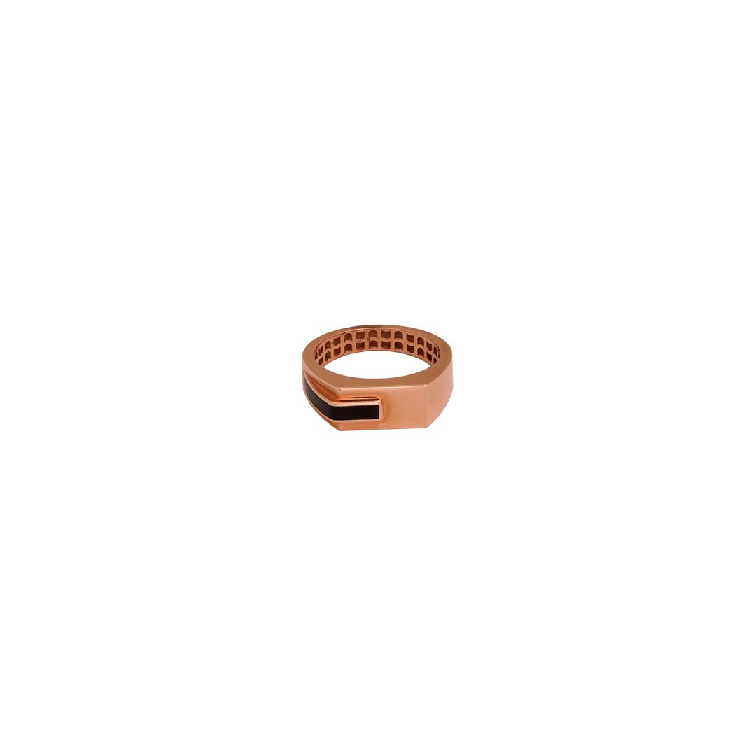 18kt Rose Gold Gents Stone Ring