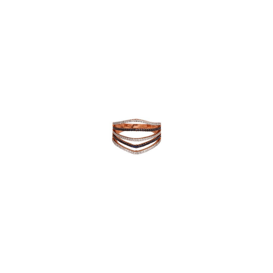 18kt Rose Gold Ladys stone ring