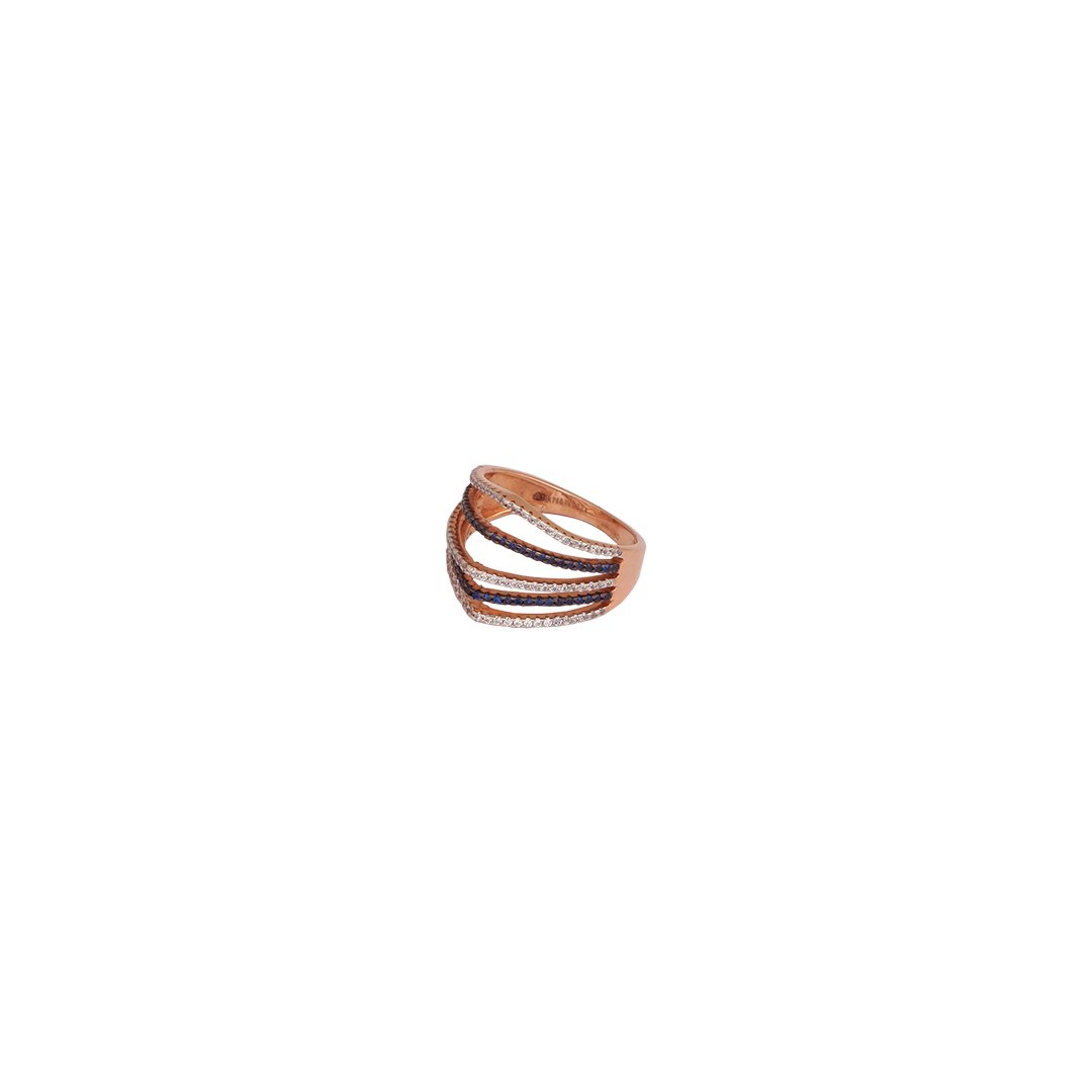 18kt Rose Gold Ladys stone ring