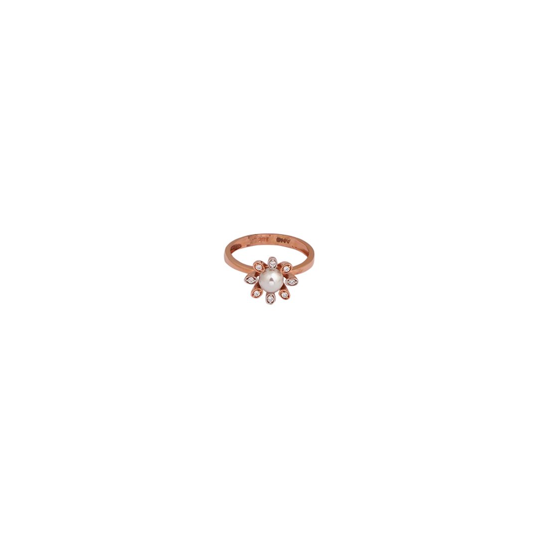 18kt Rose Gold Ladys Stone Ring